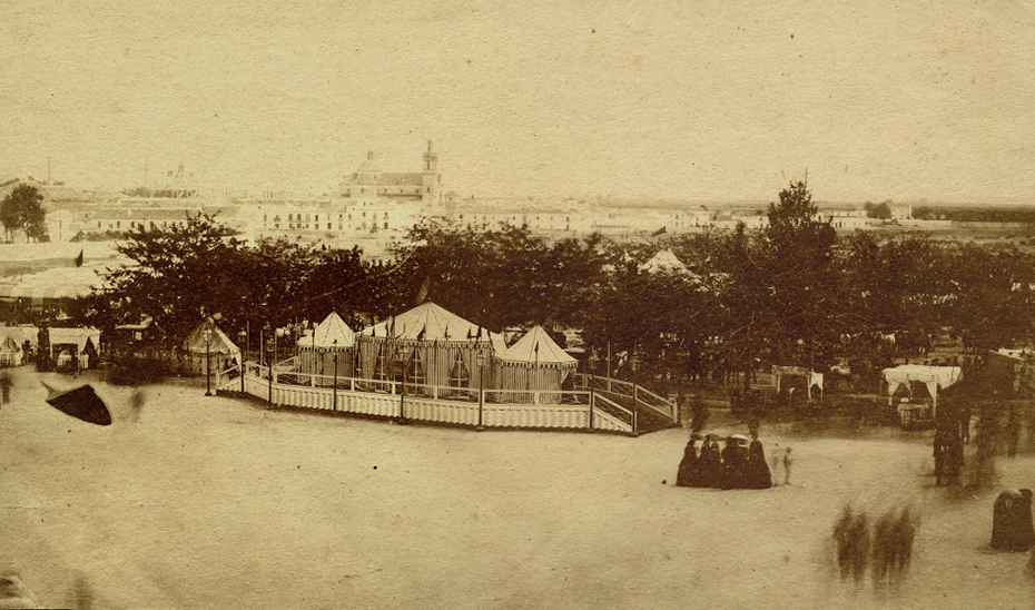Caseta familiar de los duques de Montpensier, fotografía realizada por Francisco Leygonier en 1958.