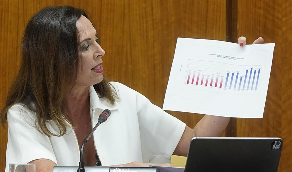
			      Rocío Díaz interviene en la comisión parlamentaria.			    
			  