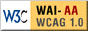 Icono de conformidad con el Nivel Doble-A, de las Directrices de Accesibilidad para el Contenido Web 1.0 del W3C-WAI