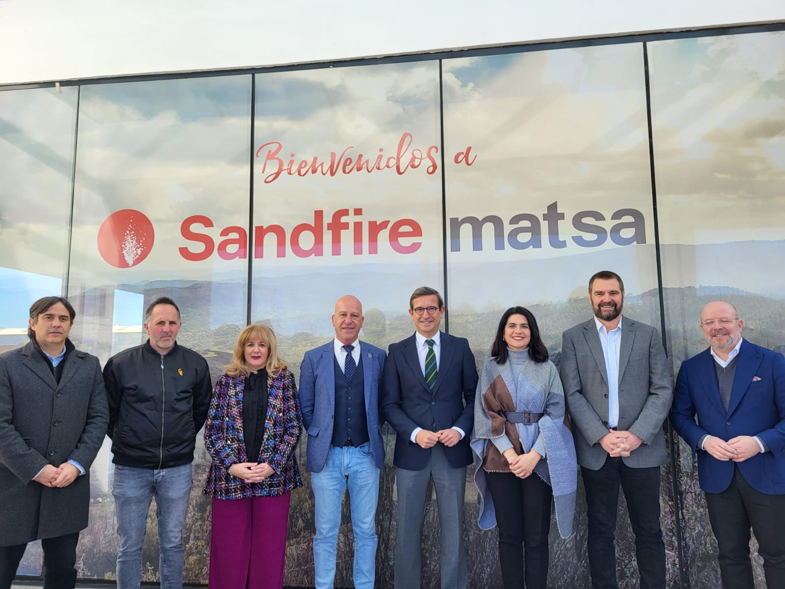 El consejero de Política Industrial y Energía, Jorge Paradela, visita las instalaciones de Sandfire MATSA.