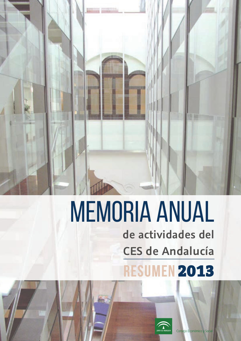 Memoria Anual de Actividades 2013 del Consejo Económico y Social de Andalucía