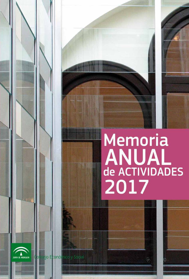 Memoria Anual de Actividades 2017 del Consejo Económico y Social de Andalucía