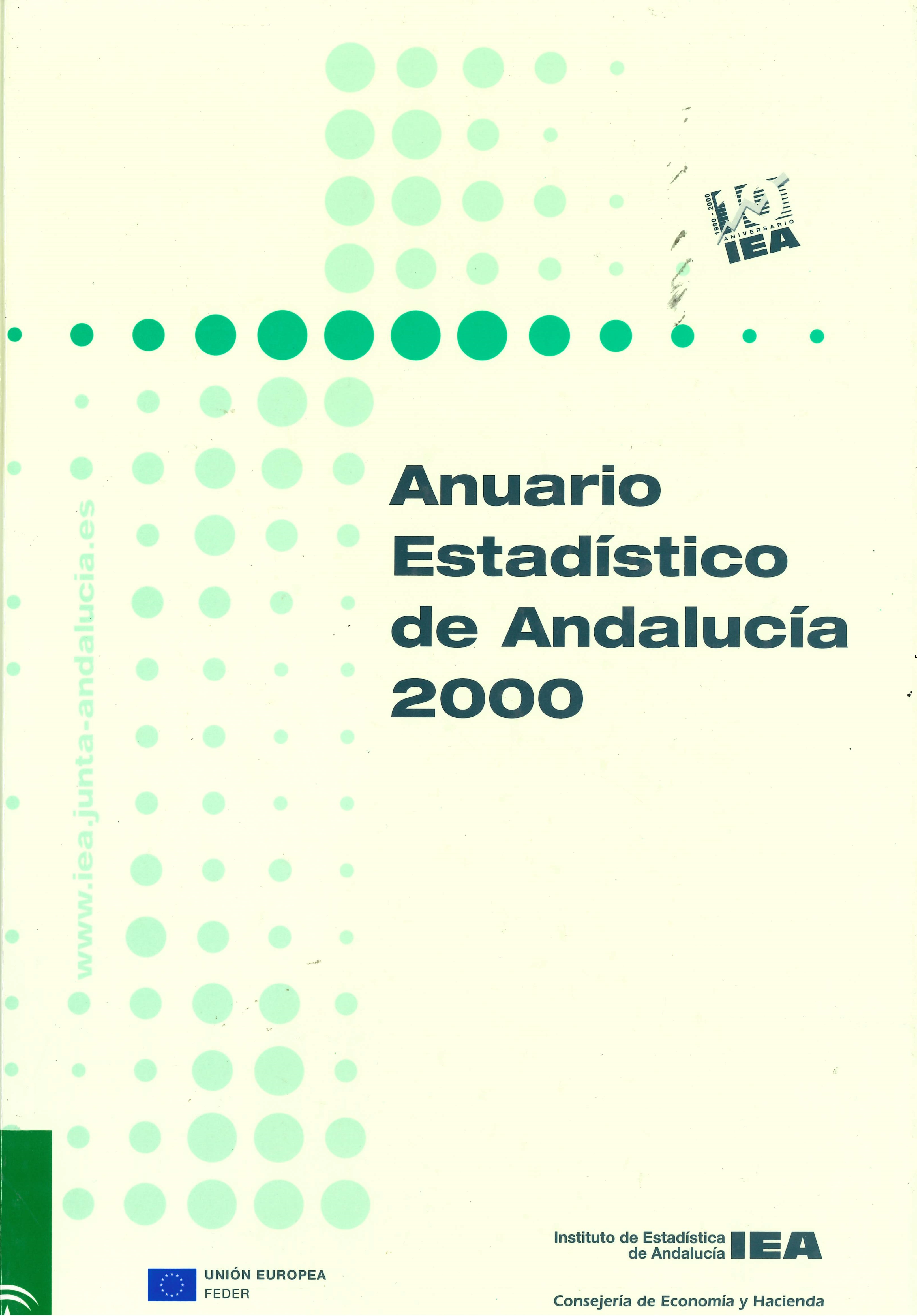 Imagen representativa de la publicación Anuario estadístico de Andalucía 2000