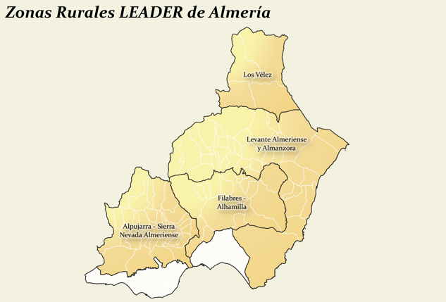 Mapa del GDR de Almería 2023-2027