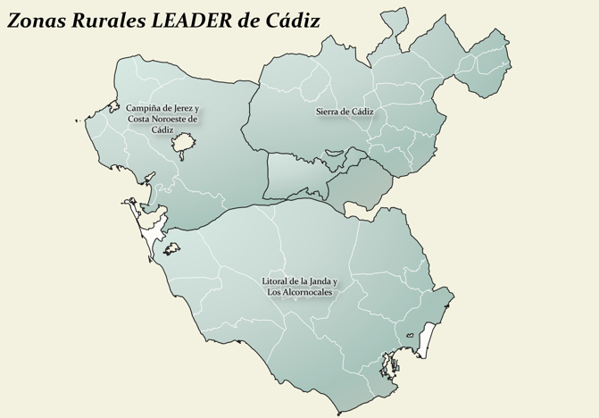 Mapa del GDR de Cádiz 2023-2027
