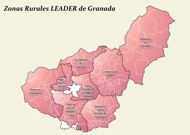 Mapa del GDR de Granada 2023-2027
