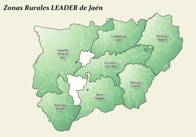 Mapa del GDR de Jaén 2023-2027