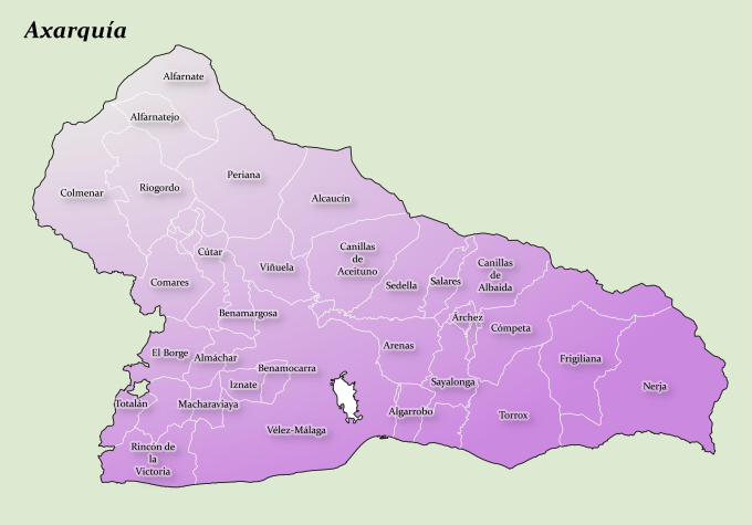 Mapa Axarquía Málaga baja res