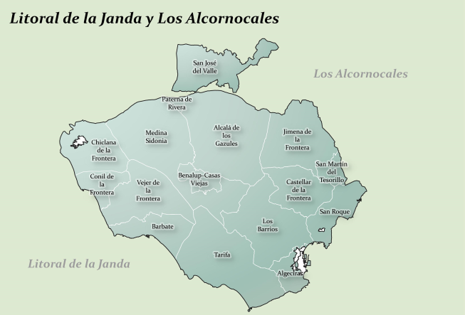 Mapa Litoral de la Janda y los Alcornocales baja res
