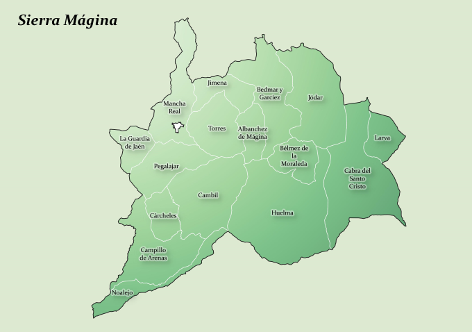 Mapa Sierra Mágina Jaén baja res